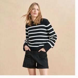 La Ligne Jill Striped Cotton Sweater Sz XS